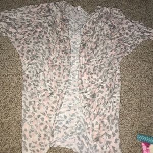 Pink and grey cheetah kimono
